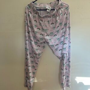 munki munki Light Pink Kids Pajama Bottoms with Fun Character Design